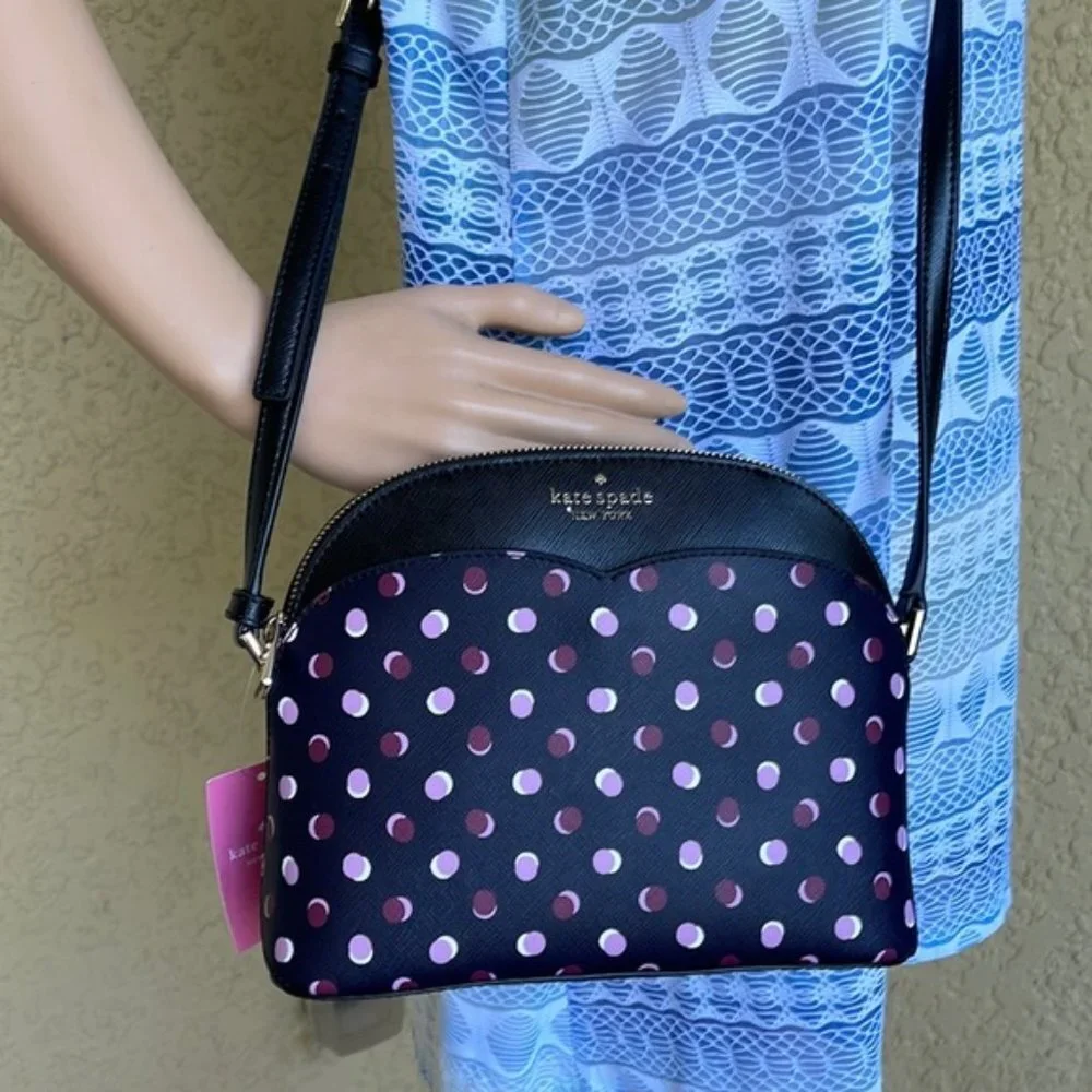 Kate Spade Payton Dome Crossbody with Fiesta Dot Black Multi
